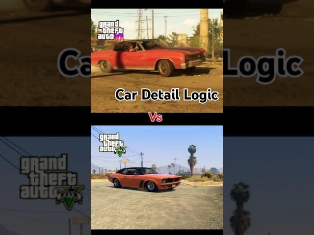 Car Detail Logic In GTA 6 Vs GTA 5 Game's || GTA 6 Vs GTA 5 Car Comparison #gta6 #gta5 #gta6trailer