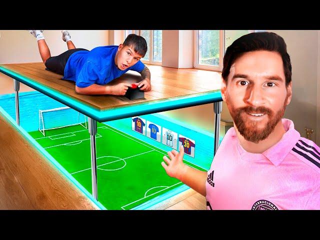 CONSTRUÍ UN CAMPO DE FUTBOL SECRETO PARA MESSI..