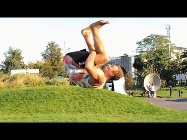 ALL 7 DOUBLE FRONTFLIP LANDED ON GRASS 