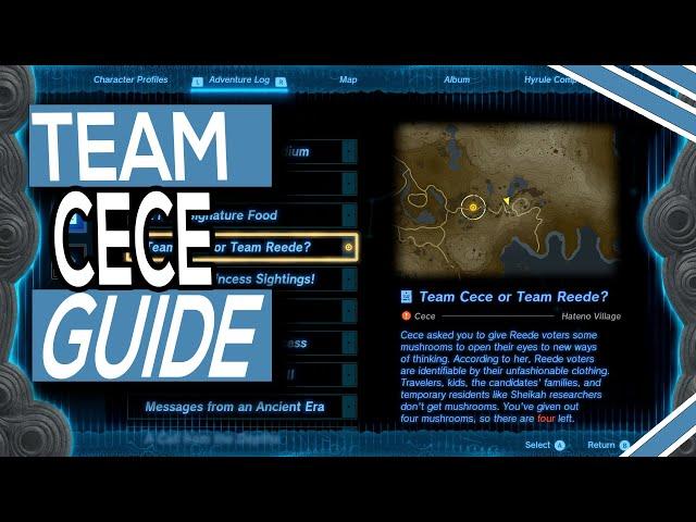 Team Cece or Team Reede Guide For Legend Of Zelda Tears Of The Kingdom