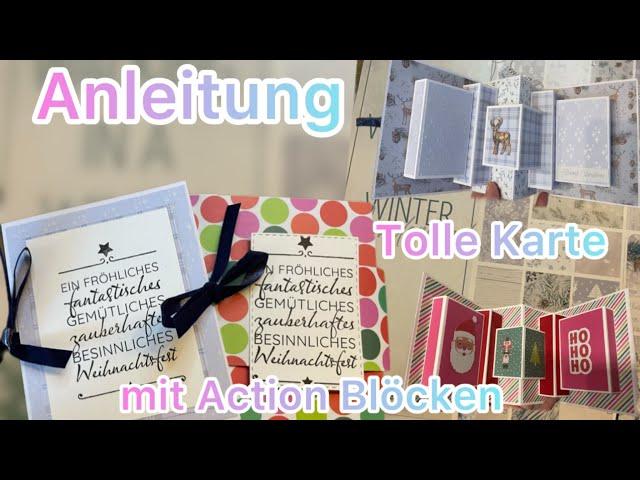 Anleitung besondere Karte ️ Schritt für Schritt  Action Papier️ Kartenkunst Stempel 