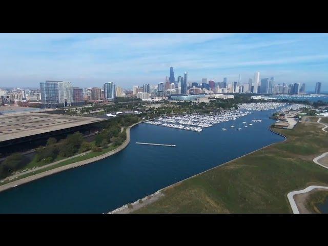 Chicago Marathon course by Drone