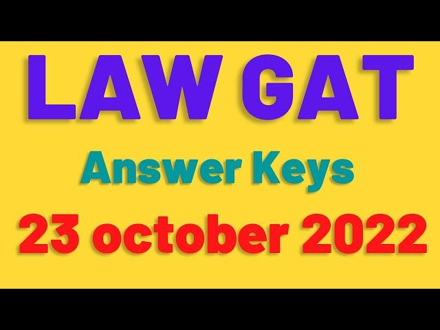 LAW GAT Answer Keys| HEC Law GAT Result