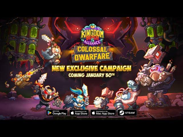 Colossal Dwarfare DLC Trailer |  Kingdom Rush 5: Alliance