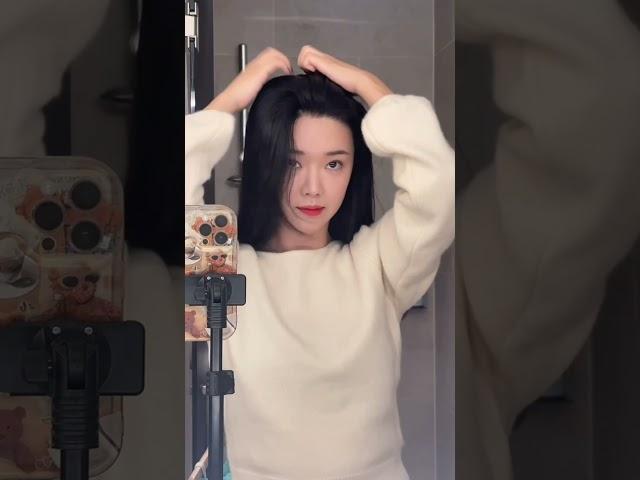 1초만에 길어보이는 얼굴 커버하기 #shorts #가르마