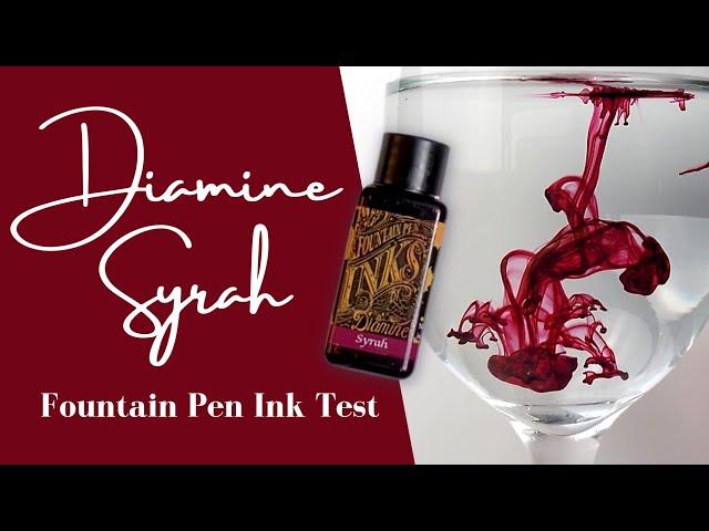 Diamine Syrah Ink Test • Fountain Pen Ink Review