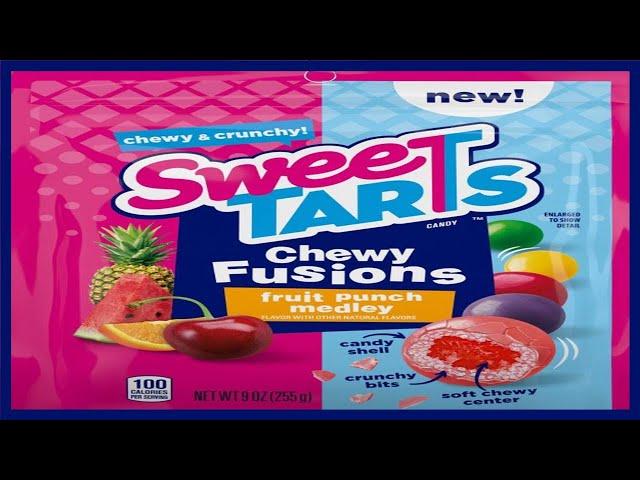 NEW Sweet Tarts Chewy Fusions Fruit Punch Medley Candy REVIEW