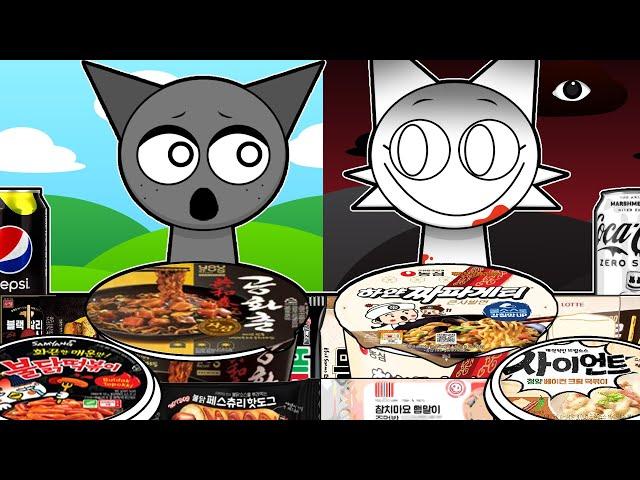 Incredibox Sprunki - Gray VS Wenda Convenience Store BLACK WHITE MUKBANG | Incredibox Animation