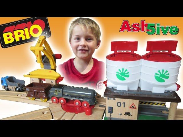 Brio Eisenbahn Farm Silo-Fracht Verladestation-Drehscheibe, Spielmaus Ringlokschuppen Kinderkanal