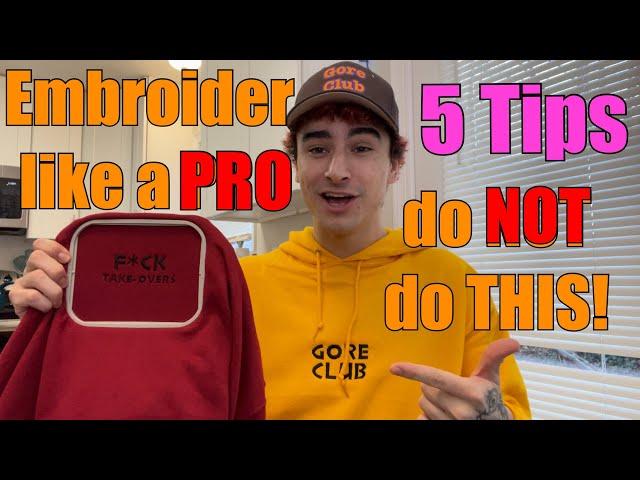 5 MUST KNOW tips and tricks for embroidery (WATCH BEFORE YOU EMBROIDER)