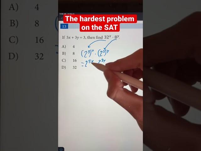 The Hardest Problem on the SAT | Algebra | Math