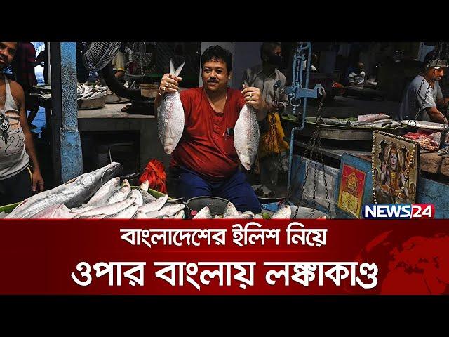 কলকাতায় ইলিশ হাতে বাংলাদেশ বাংলাদেশ চিৎকার | Hilsa | Kolkata | News24