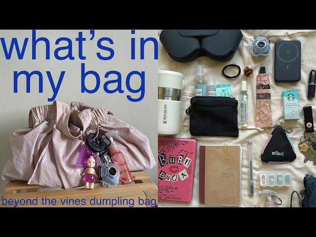 what’s in my bag  beyond the vines dumpling bag