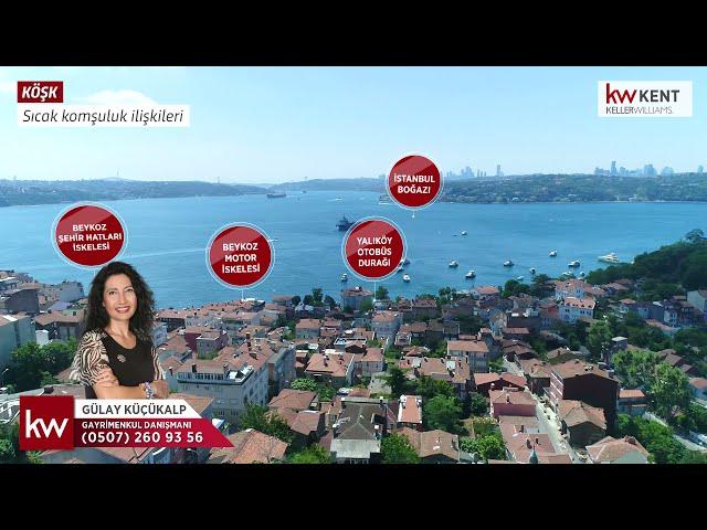 Gülay Küçükalp'ten Beykoz Yalıköy'de Boğaz Manzaralı 2.Derece Tarihi Eser Satılık Köşk