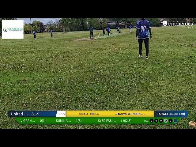 North YORKERS - GTCC vs United warriors cricket club Live Cricket Match | GTCC Hardball T20 League L