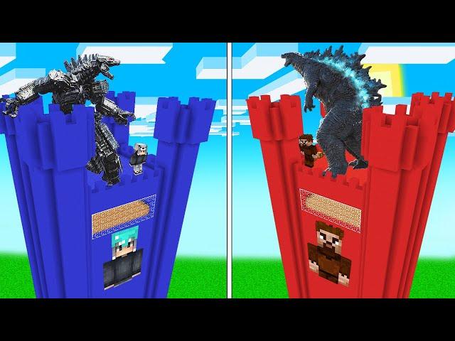 ROBOT GODZİLLA KULE VS  GODZİLLA KULE  - Minecraft