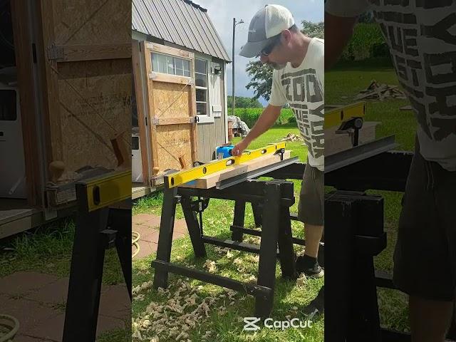 Spalted Red Maple Mantel Part 1 - Flattening #woodworking #diy #carpentry #fyp #wood #trees