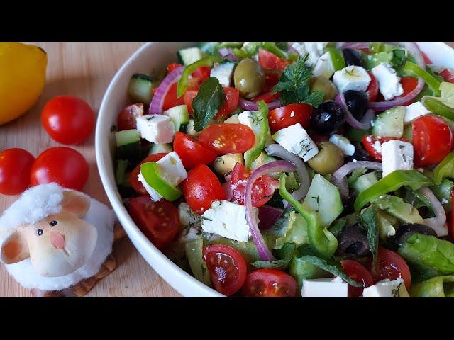 سالاد های مدیترانه ای خوشمزه | طرز تهیه سالاد یونانی با کاهو | GREEK SALAD