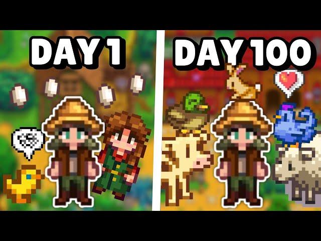 I played 100 days of Stardew Valley as a RANCHER