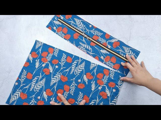 DIY tote bag. Recessed zipper tote bag tutorial.