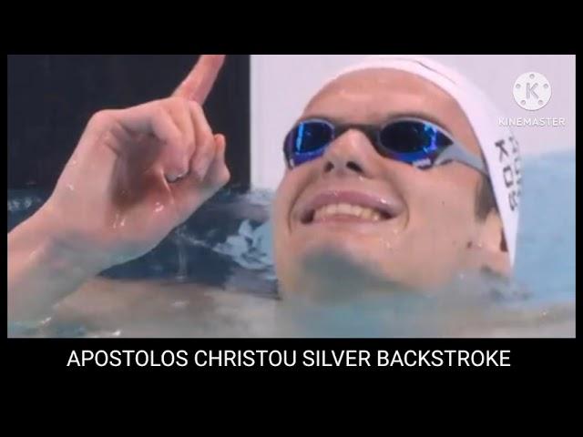 apostolos christou silver || apostolos christou silver in backstroke swimming Olympic 2024