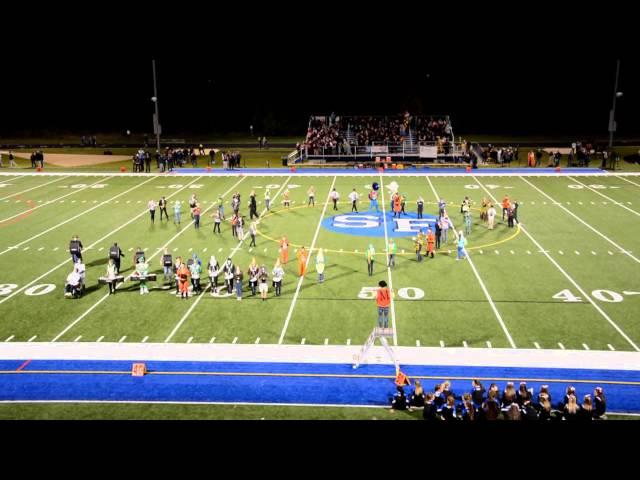 St. Francis Marching Band with Alex Novak in Wheelchair on 10/10/2014 Ghostbusters