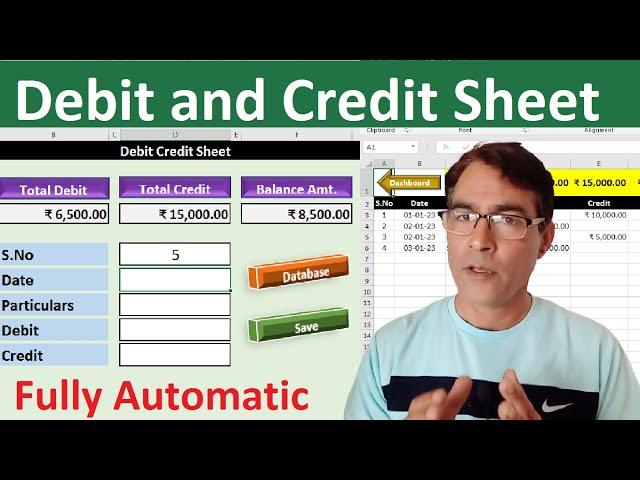 Fully Automatic Professional Debit and Credit sheet in excel