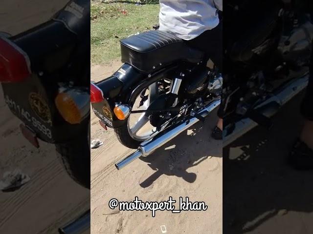 #shorts C Bend ( PATLA MUH ) Long Punjab on BS6 Bullet 350 Standard | Sound Test