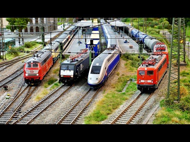 Trains on the model railway