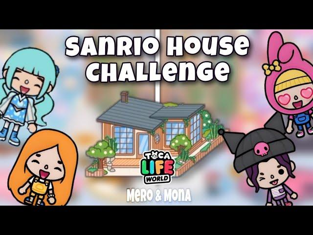 Toca life world | My melody and Kuromi team  vs Cinnomoroll team 🩵 [ cute toca boca house ideas ]