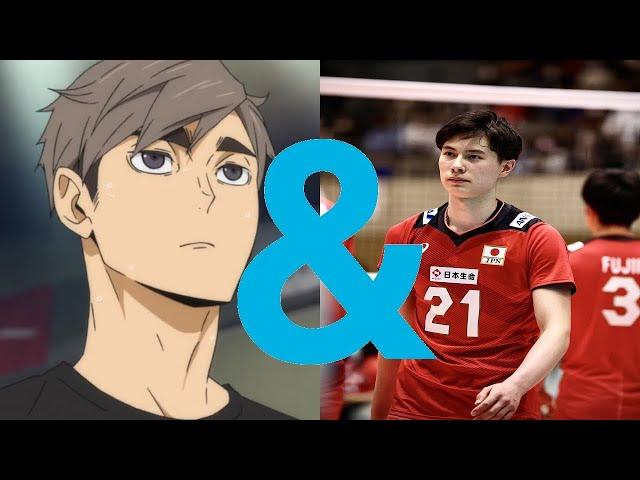 JAPAN makes a FAKE SPIKE in the OLYMPICS - Osamu Miya & Ran Takahashi (Haikyuu!! Vs Real Life)