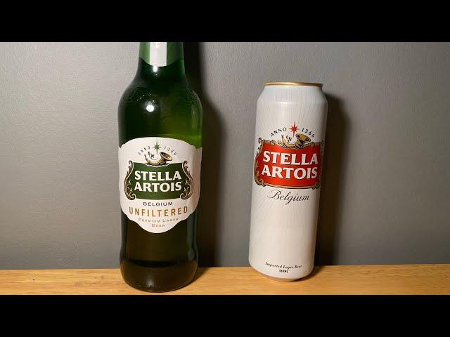 *NEW* Stella Artois Unfiltered 5% VS Stella Artois Imported 5% #beer #beerreview #stellaartois