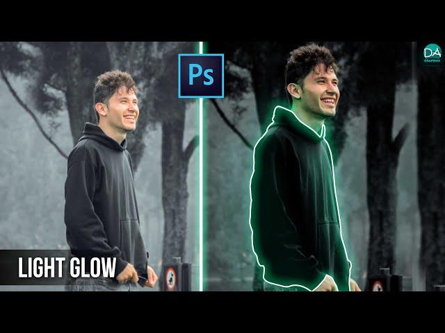 GLOW LINES EFFECT PHOTOSHOP TUTORIAL - LIGHT GLOWING EFFECT