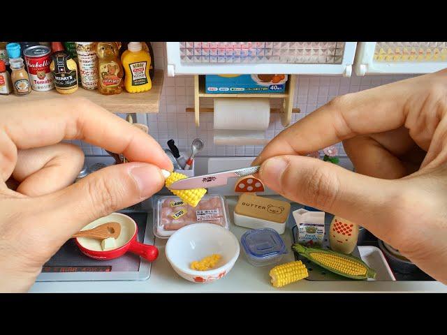 Re-Ment Fried Chicken & Cream of Corn Soup Mini Kitchen Toy Food Miniature Cooking ASMR 鶏の唐揚げ (ASMR)