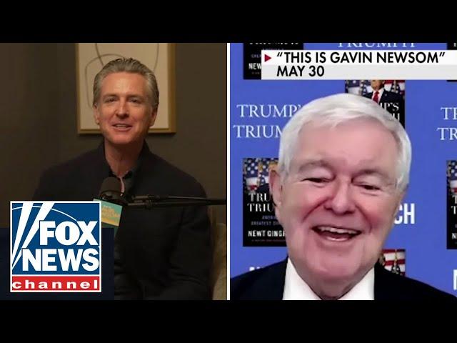 Gingrich presses Newsom on possible 2028 presidential run