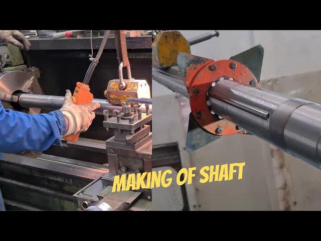 Making of long shaft (turning)manual lathe