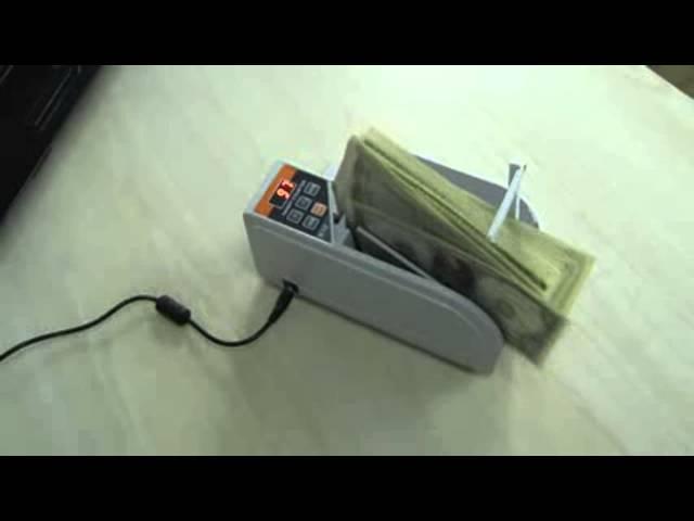 Gadget Hero's Mini Currency Counter Money Cash Counting Machine Dual Power.