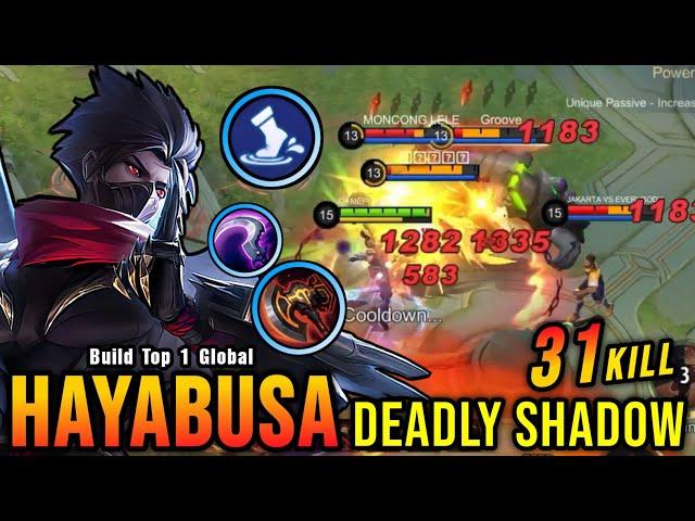 31 Kills!! New Hayabusa Best Build and Emblem!! - Build Top 1 Global Hayabusa ~ MLBB