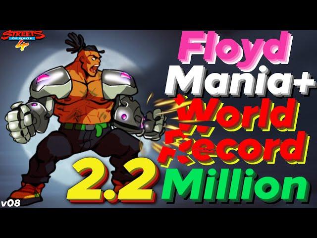 Streets of Rage 4 Floyd World Record Score Arcade Mania+ 2.2 Million | v8 dlc update