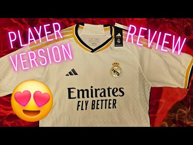 REAL MADRID 2023/2024 HOME JERSEY PLAYER VERSION FROM SoccerAtoz.co REVIEW 