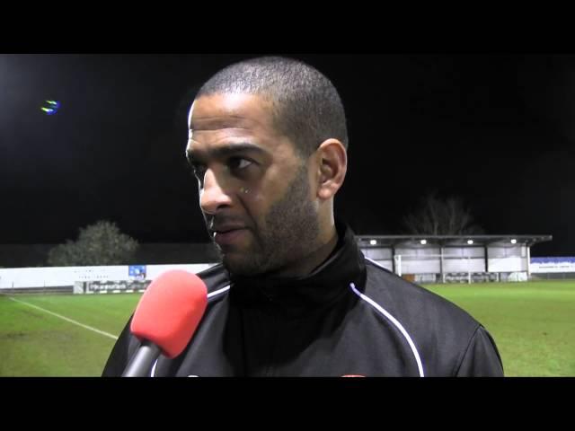 Phil Babb speaking after his team progressed in the FA Trophy today - 30th Nov 2014