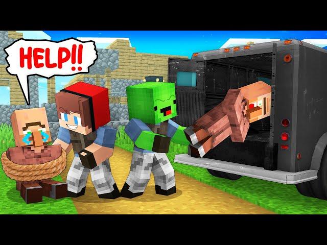 How Mikey and JJ Kidnapped Villagers in Minecraft (Maizen)