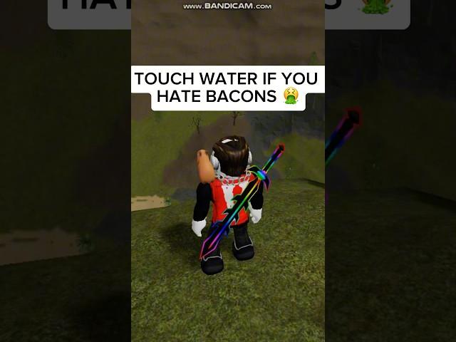 Touch the water if you hate Bacons #Bacon#Roblox