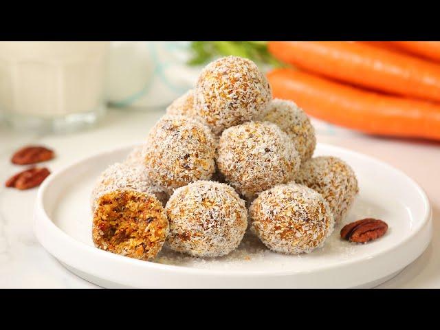 Carrot Cake Energy Bites | Healthy No-Bake Recipe!