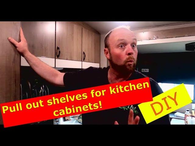 Pull out shelves for kitchen cabinets/ DIY