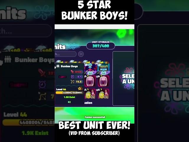 0.01% 5 STAR BUNKEY BOYS! BEST UNIT EVER! BANNED FOR BEING TOO OP!