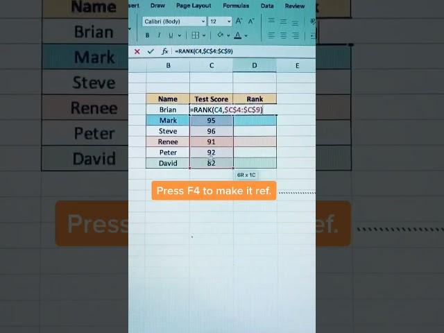 Master Rank Functions Today! #excel #tutorial #school #googlesheets #fok