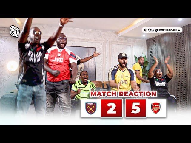 West Ham 2-5 Arsenal |Fan Celebrations| Gabriel Trossard Odegaard Havertz Wan bissaka Emerson Saka