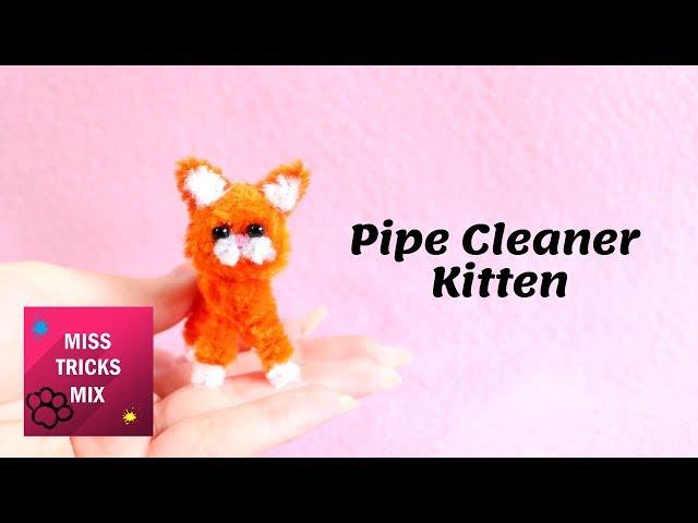 Tiny Pipe Cleaner Kitten DIY Tutorial | Pipe Cleaner Crafts.