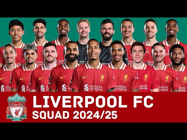 LIVERPOOL FC Full Squad For Season 2024/25 | Liverpool | FootWorld